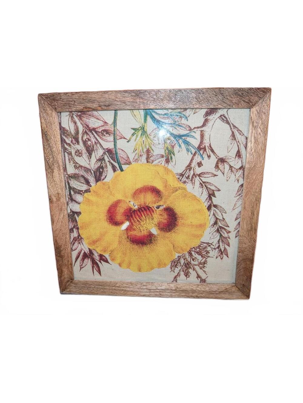 Threshold Wall Decor Floral Print in Wood Frame